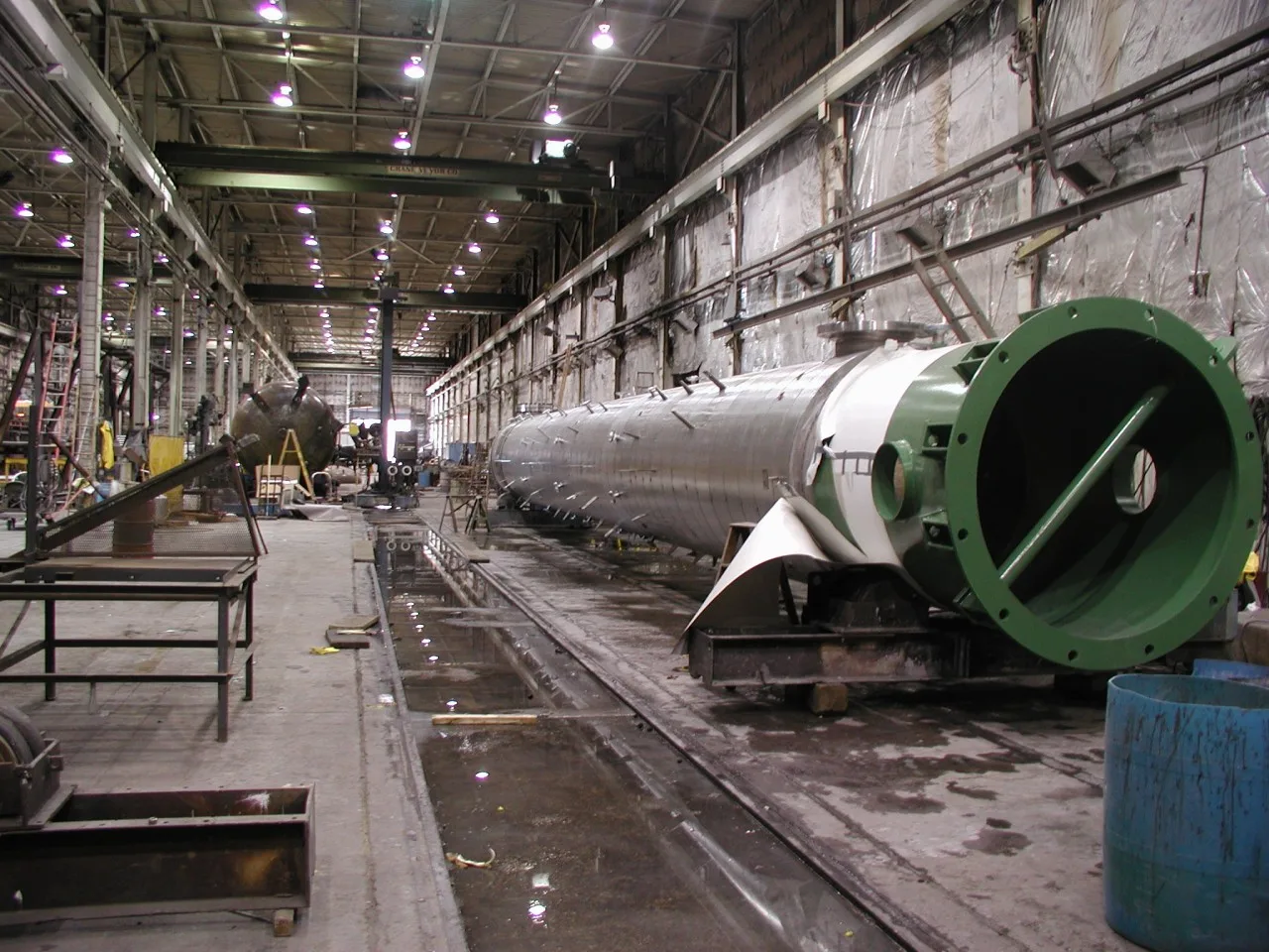 Column on shop floor