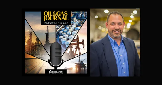 Dan Creech (right) and the Oil & Gas Journal Re-Enterprised Podcast graphic (left)