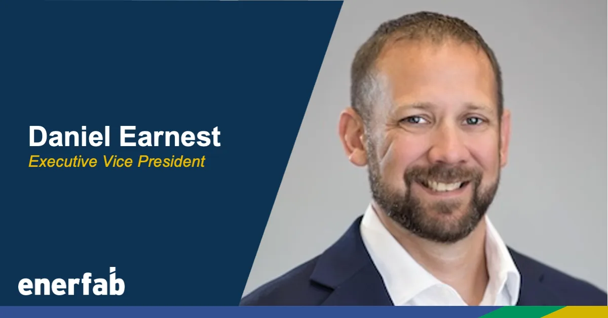 Headshot of Daniel Earnest with a branded overlay including his title as Executive Vice President